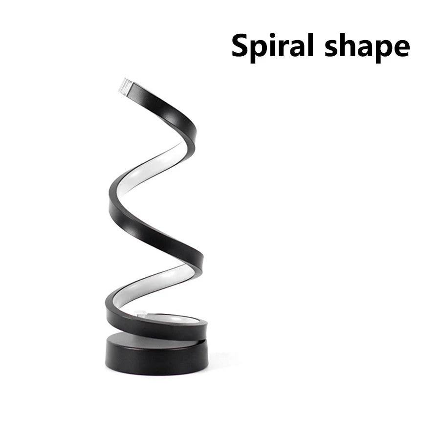 Dimmable Led Table Lamp USB 5V Night Light Modern Spiral Desk Room Decoration Bedroom Office Study Reading Book Light 3 Colors
