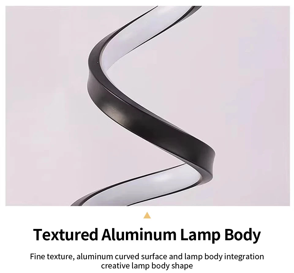 Dimmable Led Table Lamp USB 5V Night Light Modern Spiral Desk Room Decoration Bedroom Office Study Reading Book Light 3 Colors
