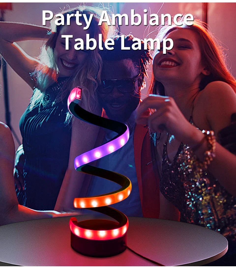 Dimmable Led Table Lamp USB 5V Night Light Modern Spiral Desk Room Decoration Bedroom Office Study Reading Book Light 3 Colors