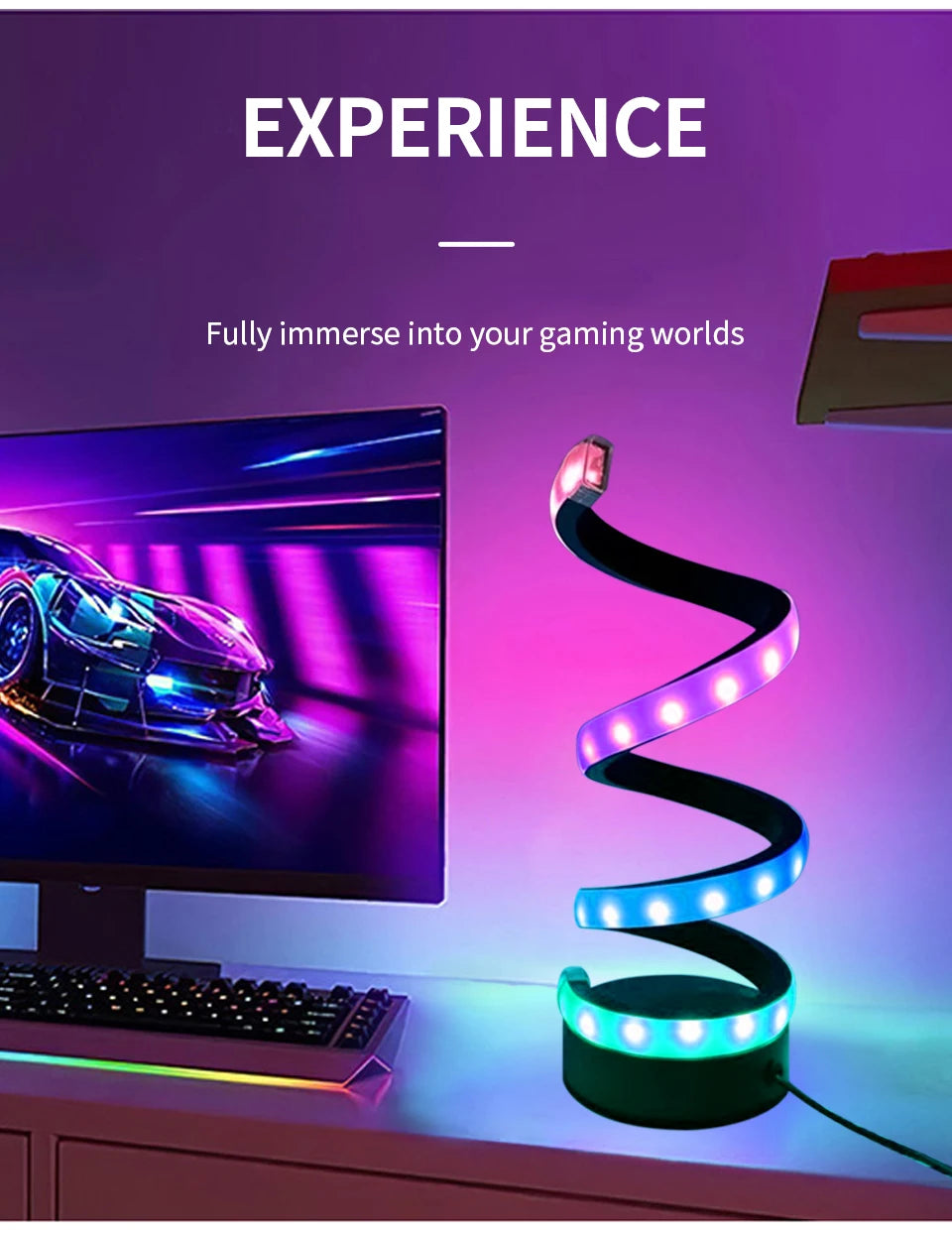 Dimmable Led Table Lamp USB 5V Night Light Modern Spiral Desk Room Decoration Bedroom Office Study Reading Book Light 3 Colors