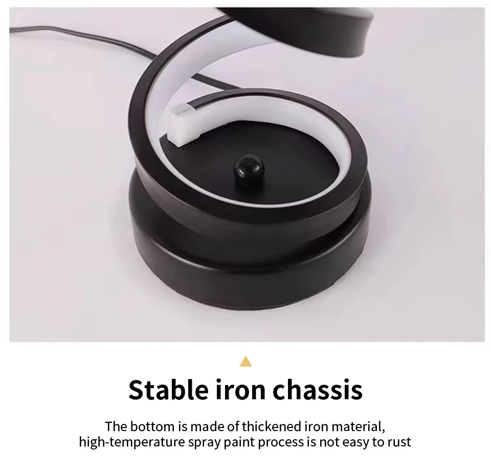Dimmable Led Table Lamp USB 5V Night Light Modern Spiral Desk Room Decoration Bedroom Office Study Reading Book Light 3 Colors